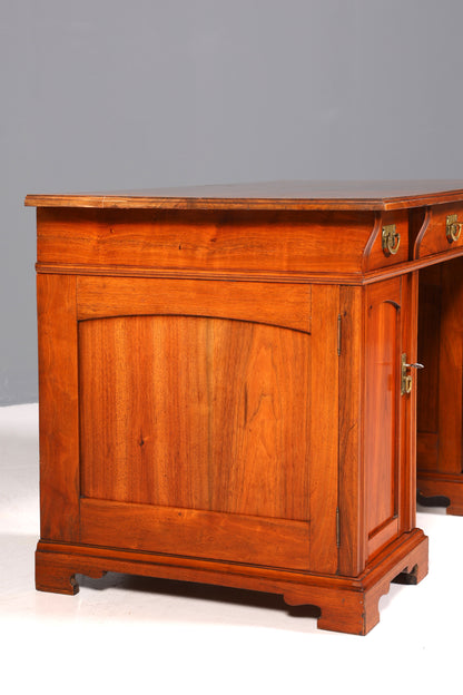 Traumhafter Jugendstil Schreibtisch Eiche Holz Gründerzeit Desk Antik Bürotisch Office Desk