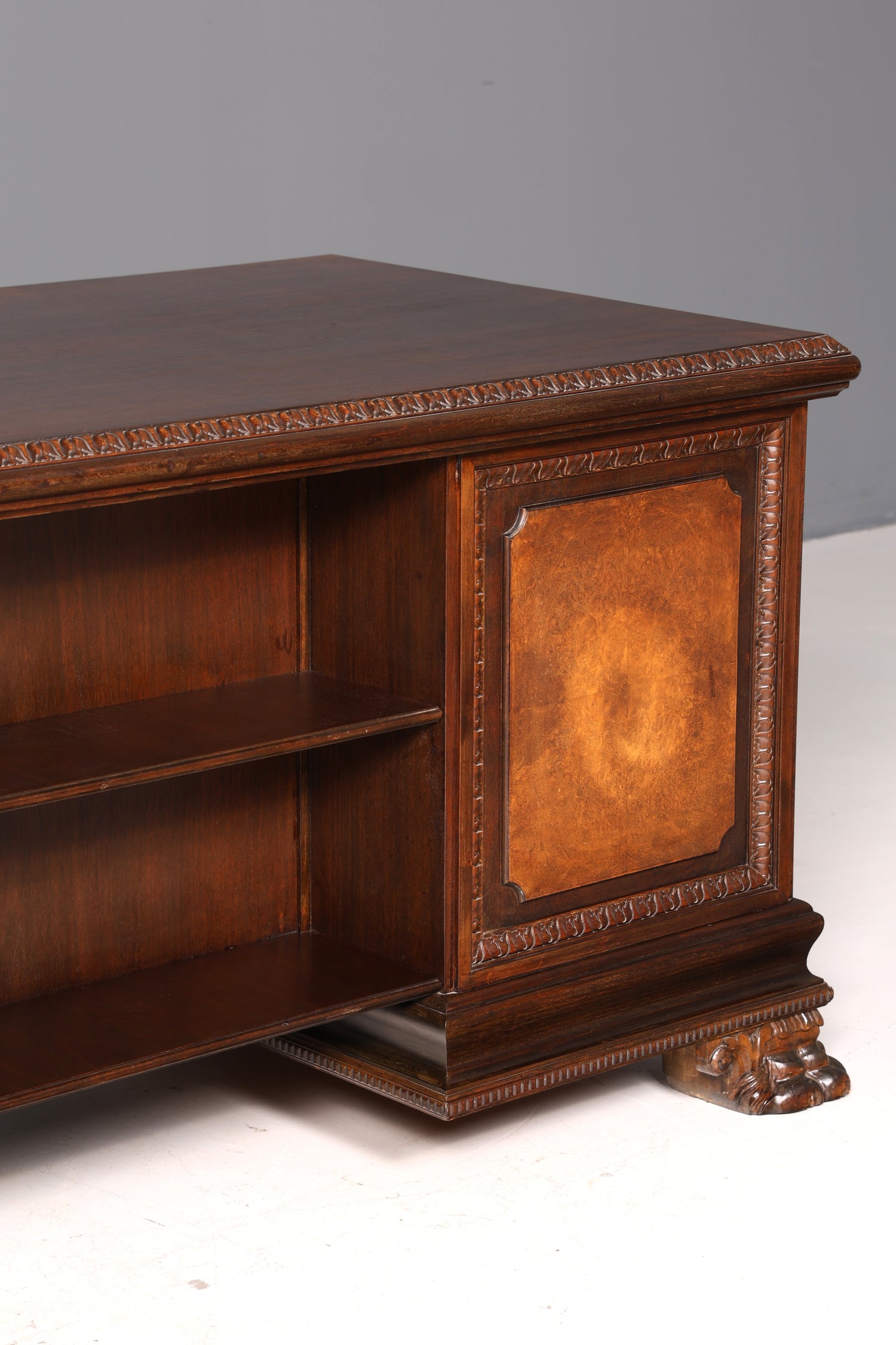 Imposanter Neorenaissance Schreibtisch Herrenzimmer Bürotisch Antik Office Table Echt Holz Vintage