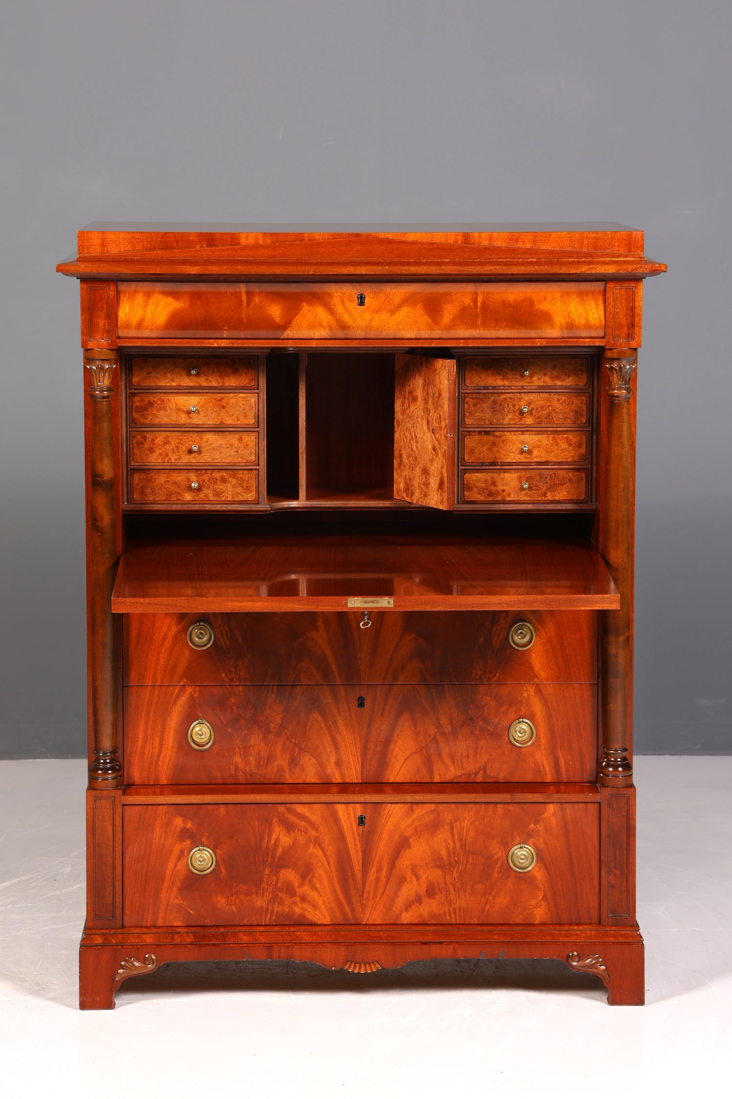 Traumhafter Original Biedermeier Sekretär um 1860 Englisch Kommode Antik Bürokommode