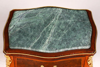 Dreamy Louis XV side table, Baroque style, marble console table, chest of drawers, telephone table