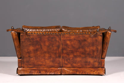 Wunderschönes Englisches Sofa im Knole Stil echt Leder Couch Englisch Polstersofa Antik Stil