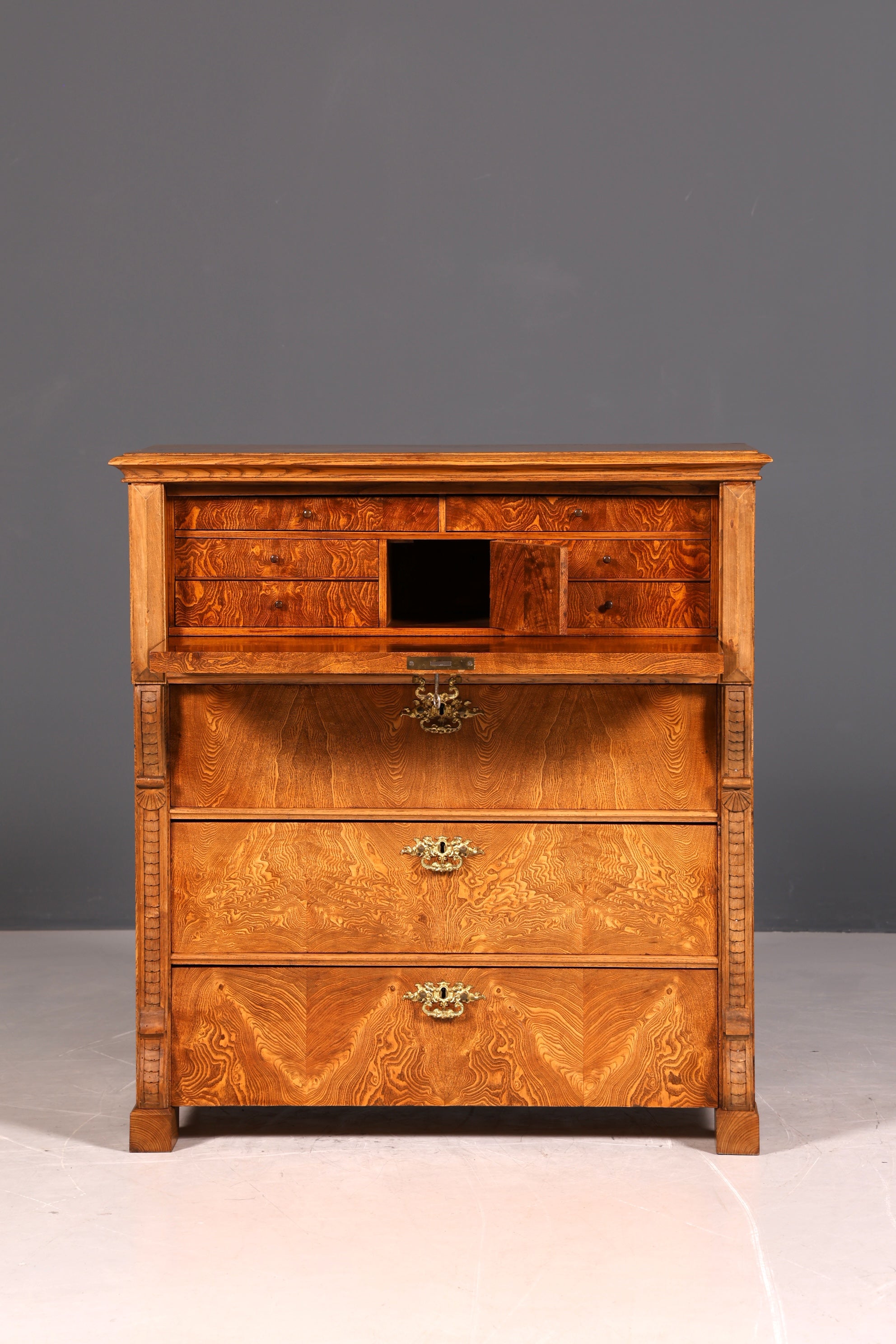 Stilvoller Gründerzeit Sekretär Kommode Jugendstil Schubladenkommode Antik Vertiko