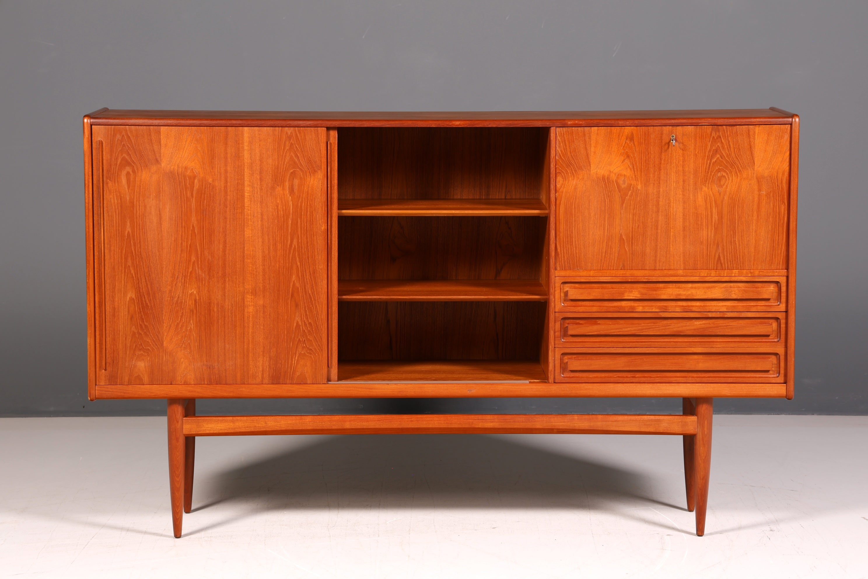 Traumhaftes Original Holger Christensen Møbelmagasiner Sideboard Teak Danish Design Kopenhagen