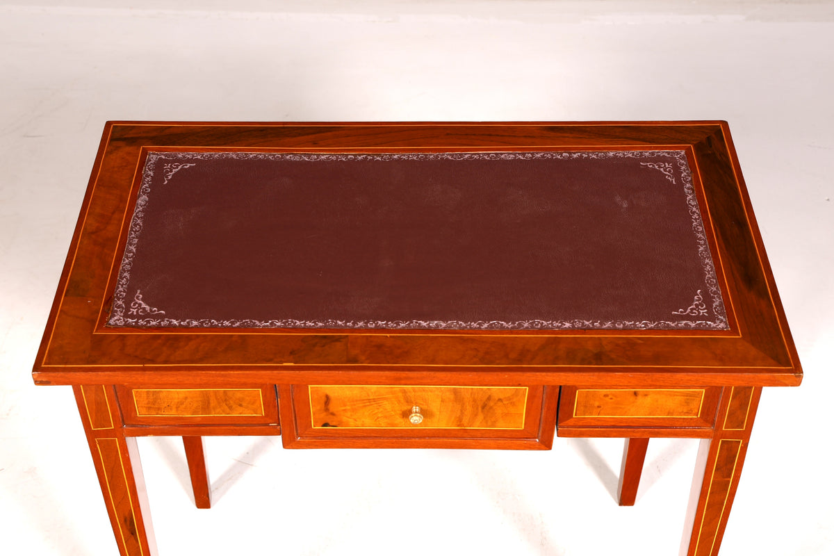 Beautiful delicate French desk in antique style, genuine wood office table