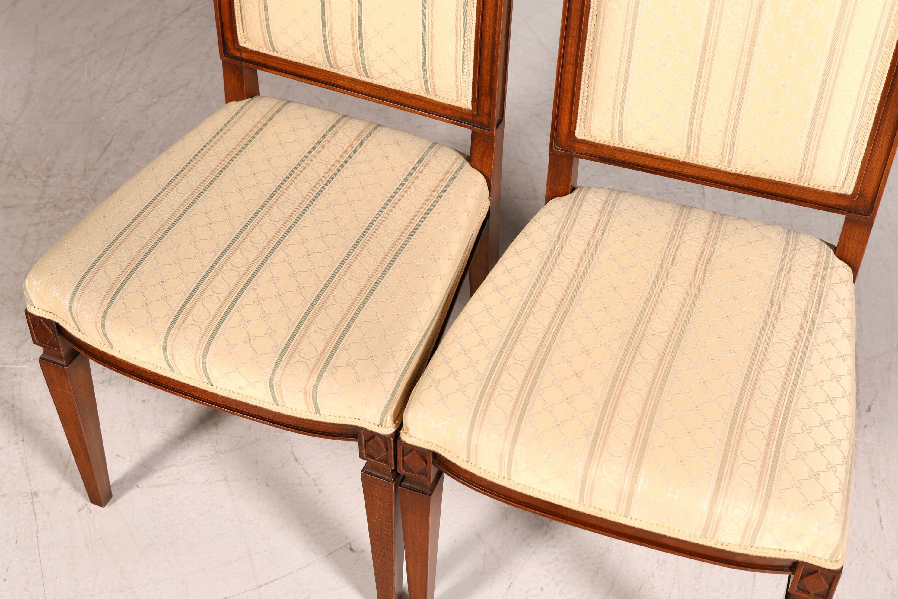 2x Traumhafte Selva Stuhle Esszimmer Stuhl Set Villa Borghese Küchenstühle Antik Stil Set