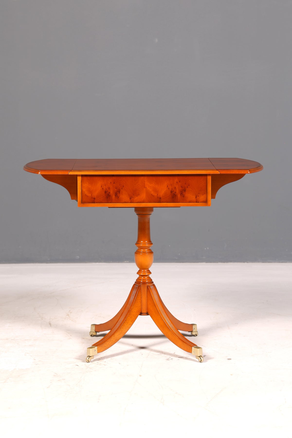 Wonderful original Heldense side table, yew wood, folding table, occasional table, chest, telephone table