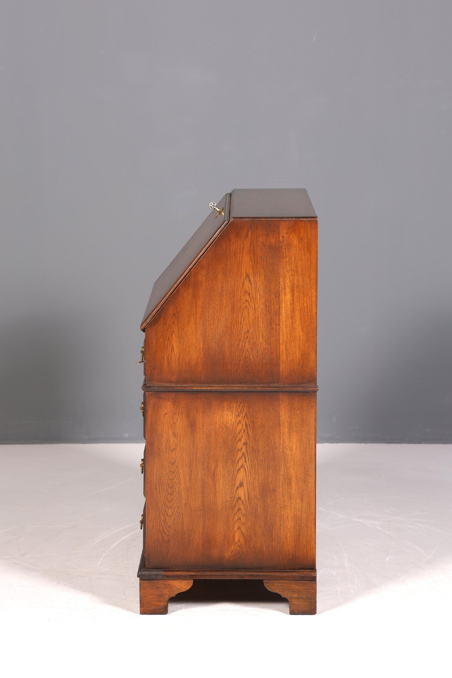 Edler Englischer Sekretär Eiche Holz Reprodux Bürotisch Bevan Funnell Office Table Schreibkommode