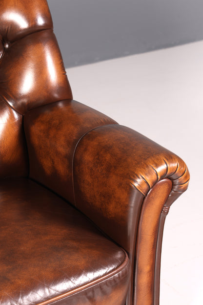 Wunderschönes Original Chesterfield Sofa 3- Sitzer echt Leder Couch Englisch