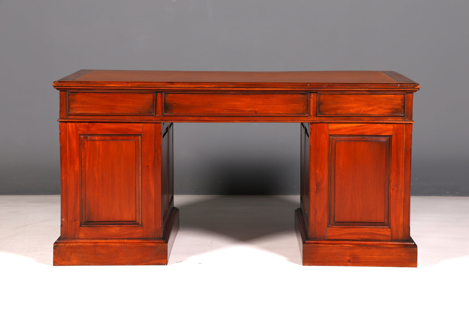 Beautiful English Mahogany Desk Antique Office Desk Partner Desk