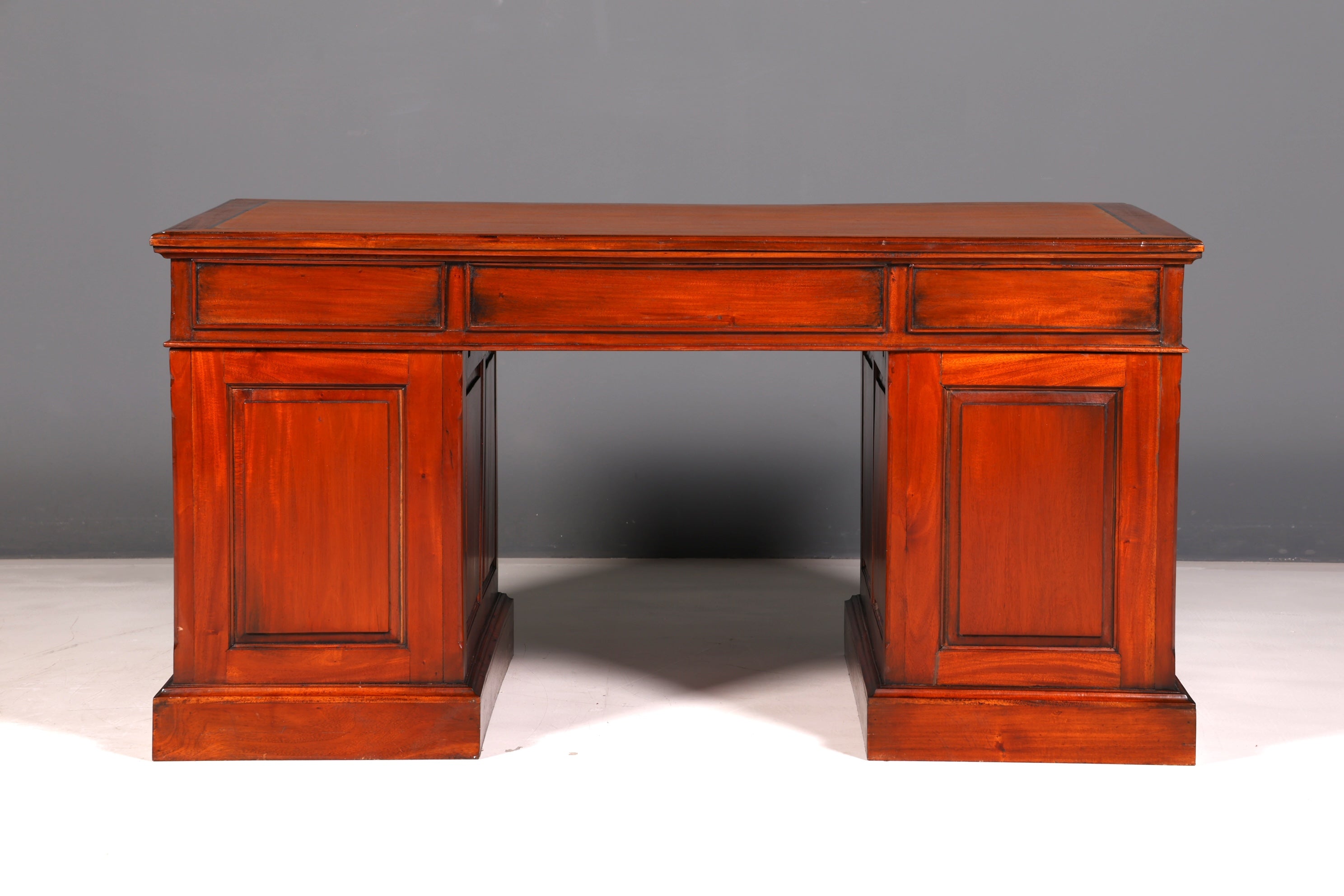 Beautiful English Mahogany Desk Antique Office Desk Partner Desk