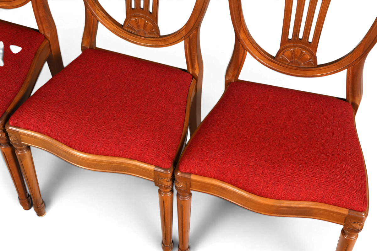 Wunderschöne 4er Set Englische Stühle Regency 60er Jahre Dining Chairs Antik Polsterstühle