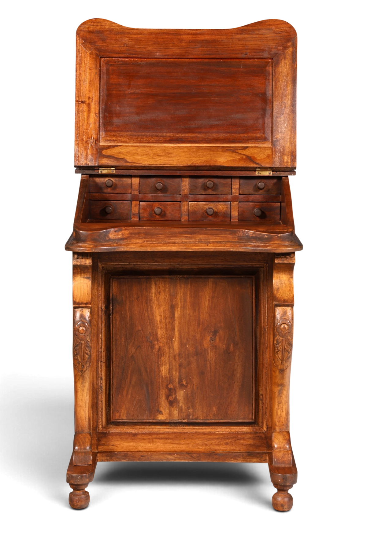 Hauptstadt Möblerei englischer Davenport Schreibtisch aus Holz im viktorianischen Stil mit aufklappbarem Schreibfach