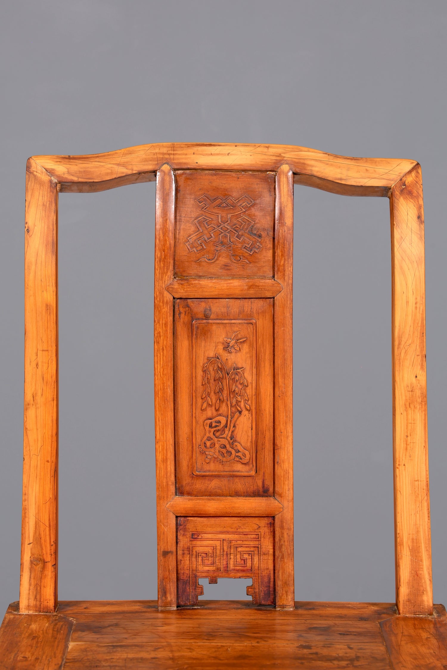 Wunderschöner Chinesischer Stuhl China Ming Stil Qing Dynastie Holzstuhl Antik Asiatischer Sekretär Stuhl