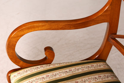 Wunderschöner Englischer Stuhl UK Armlehnstuhl Antik Stil Regency Sekretär Stuhl Eibe Polsterstuhl 4 von 5