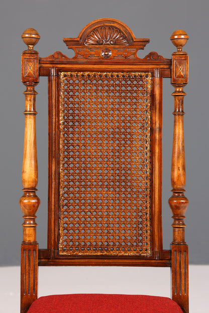 2x Traumhafte Gründerzeit Stühle Antik Korbgeflecht Stuhl Set Antik Wiener Geflecht Küchenstuhl