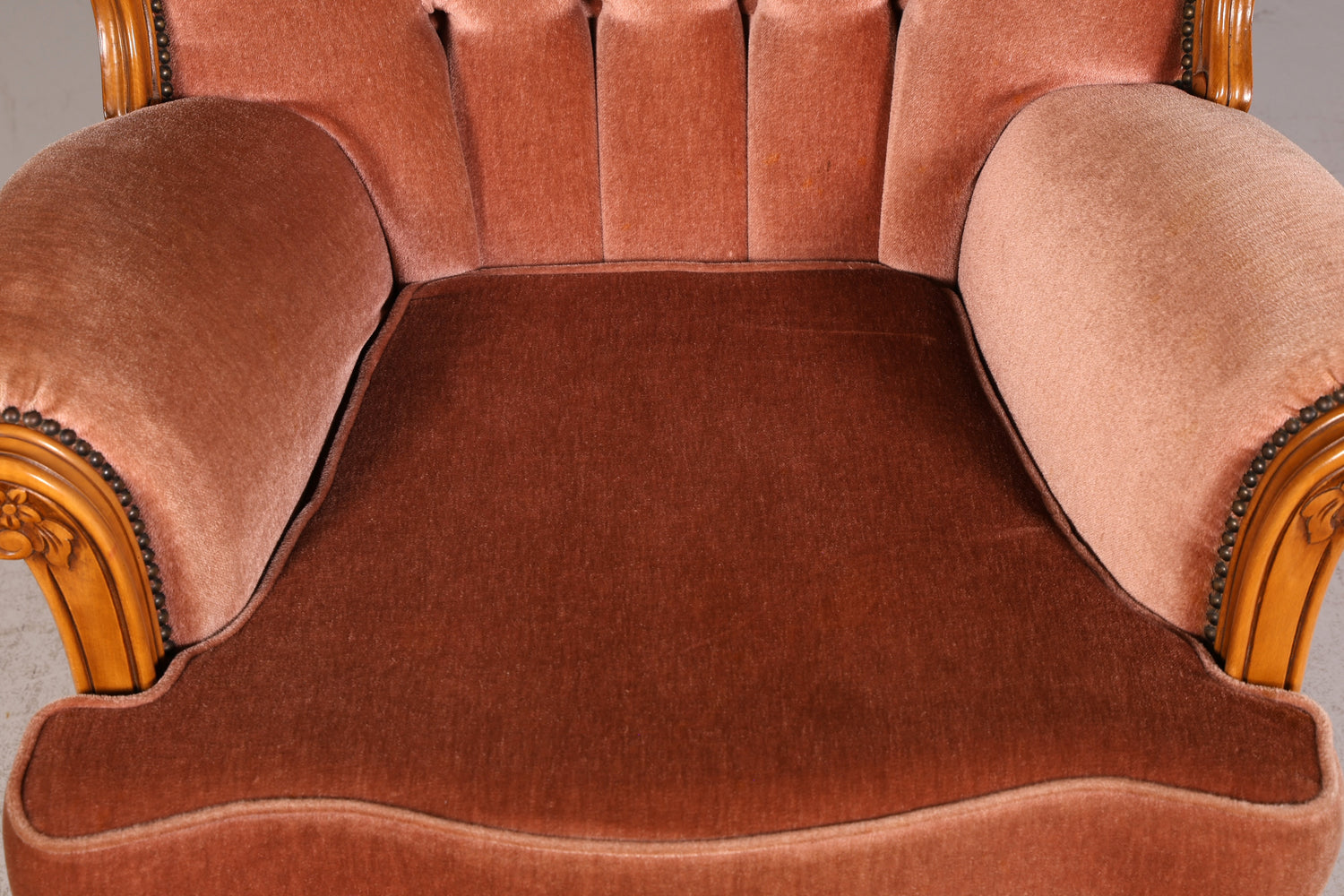 Edler Chippendale Armlehnsessel Barock Stil Samt Stoff Sessel Armchair Rococo Antik 1 von 4