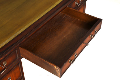 G361 Finish Wunderschöner Englischer Schreibtisch echt Lederauflage Bürotisch Antik Stil Office Desk (Kopie)