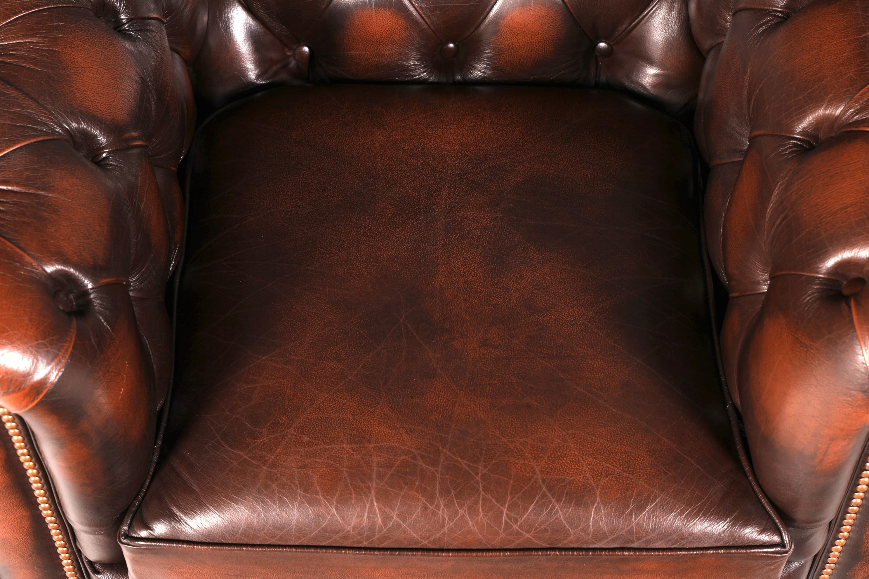 Edler Original Centurion Chesterfield Sessel Englischer Armlehnsessel Herrensessel Ledersessel England