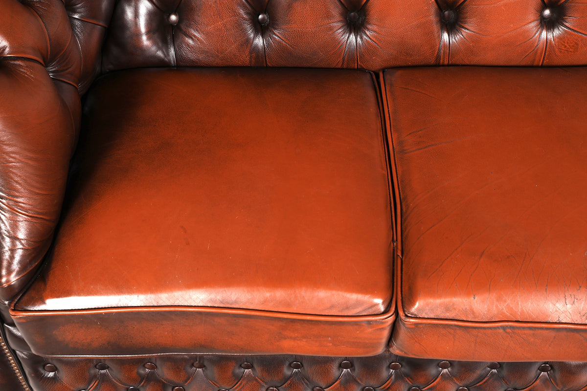 Beautiful Original Chesterfield Centurion 3-Seater Sofa Real Leather Couch English Upholstered Sofa Antique Vintage