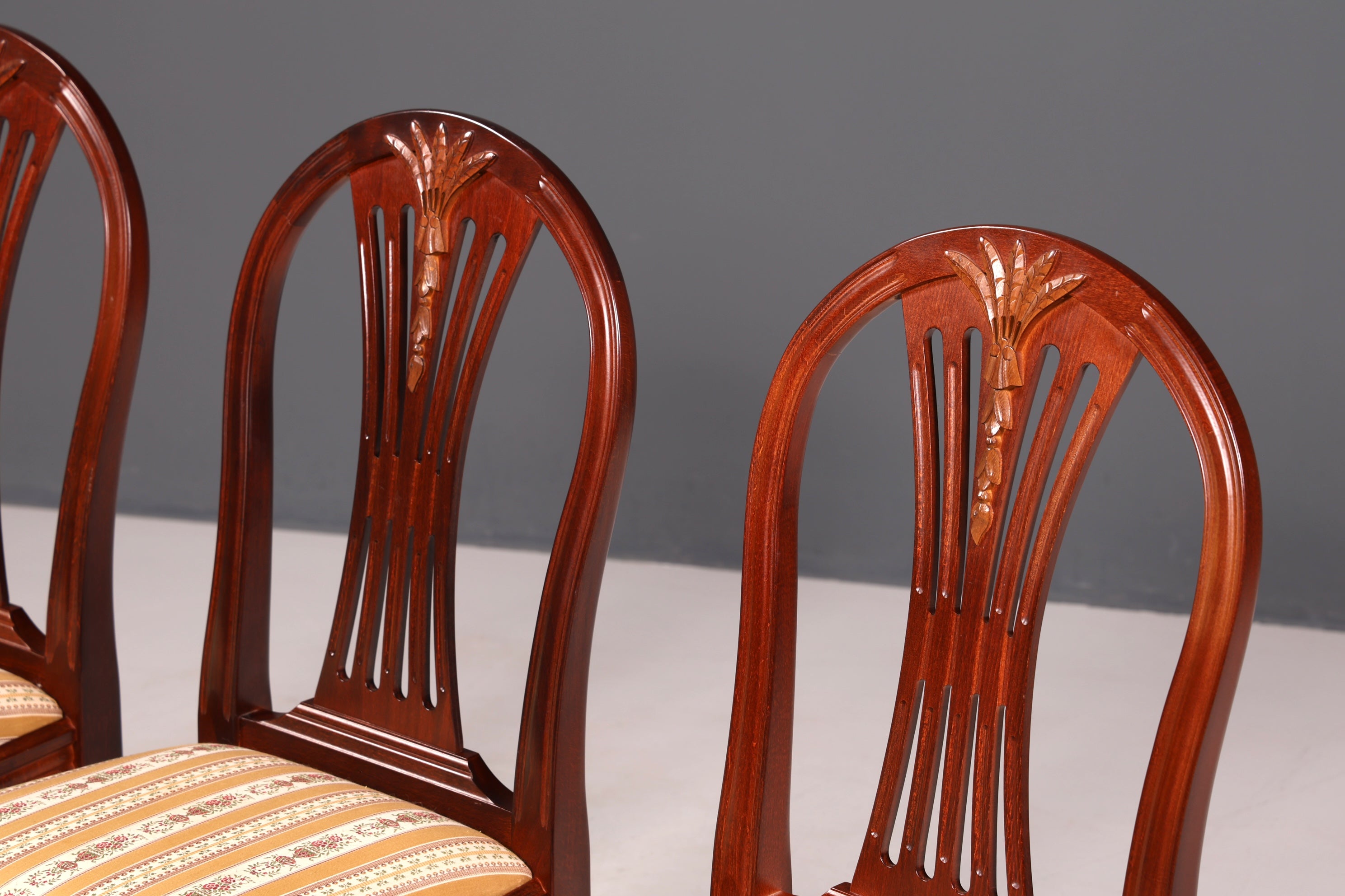 G452 Finish cm 4x Edle Englische Stühle Englisch Dining Chairs Antik 60er Jahre Küchenstühle Stuhlset (Kopie)