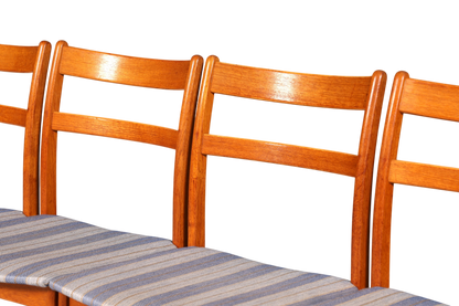 G403 Finish cm 4x Mid Century Teak Holz Stühle Made in Denmark Retro Stuhlset Danish Design Küchenstühle (Kopie)