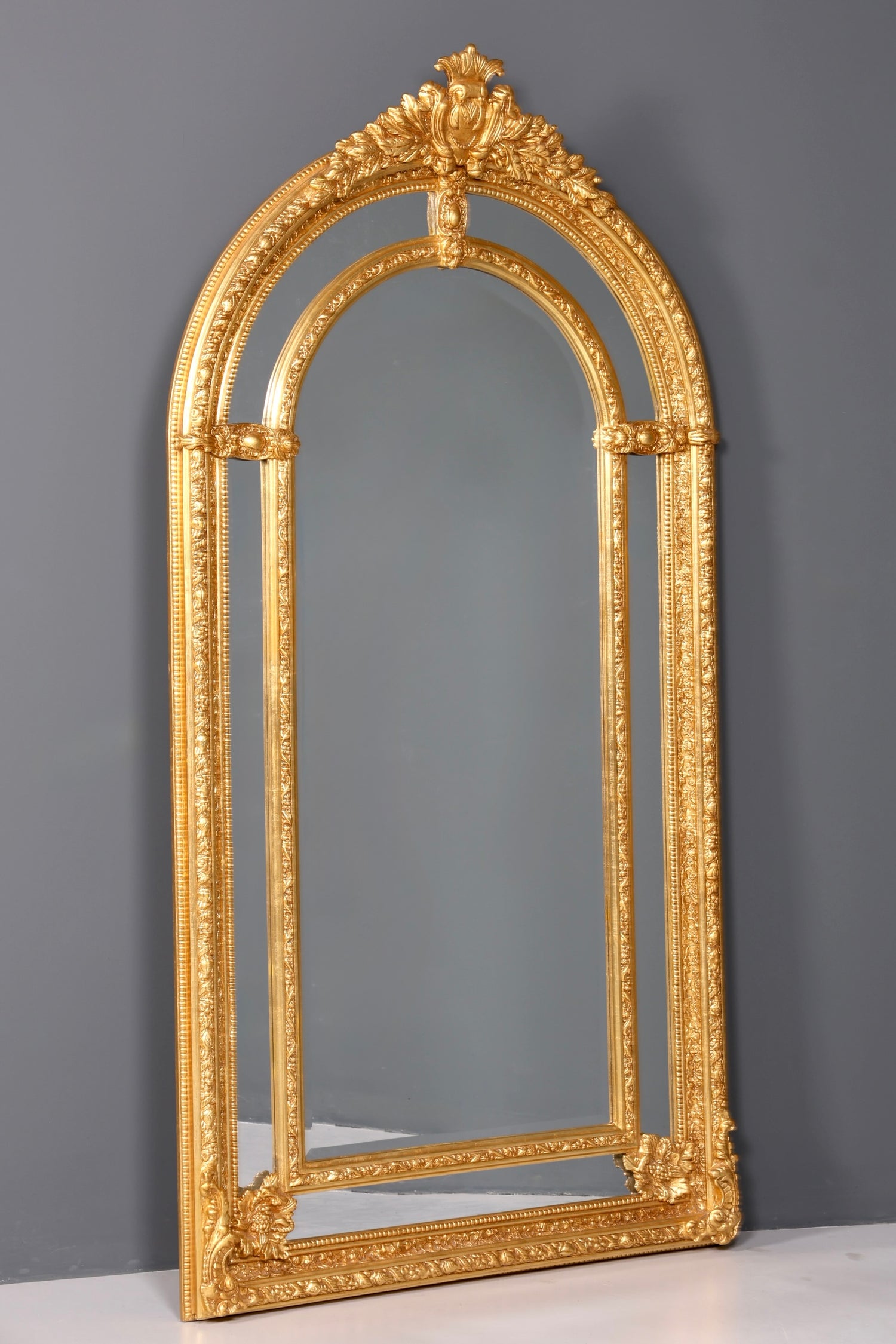 Beeindruckender XXL Prunk Barock Stil Standspiegel Antik Stil Gold Ornament Flurspiegel Spiegel Standspiegel