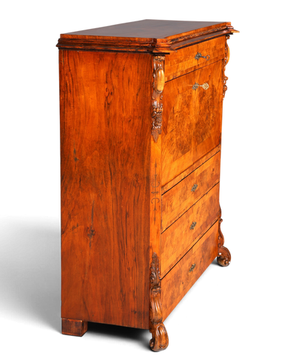 Wunderschöner Louis Philippe Sekretär Vertiko Highboard Schreibsekretär Massivholz