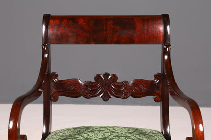 Wunderschöner Englischer Stuhl UK Küchenstuhl Antik Mahagoni Sekretär Stuhl Polsterstuhl 1 von 2