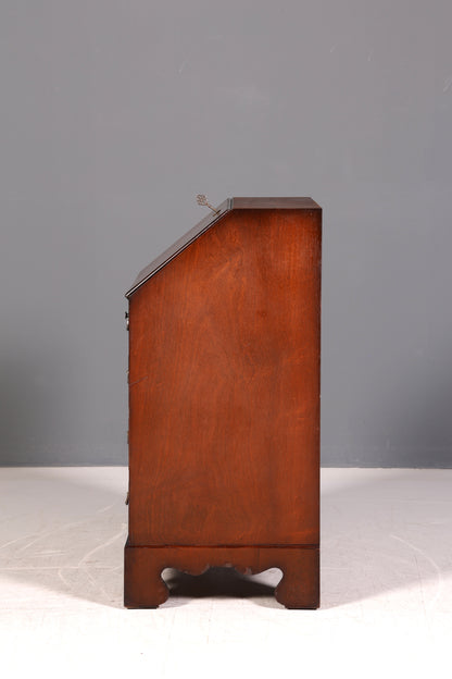 Wunderschöner Englischer Sekretär Schreibkommode Mahagoni Echt Holz Schreibtisch Kommode 60s UK Vintage