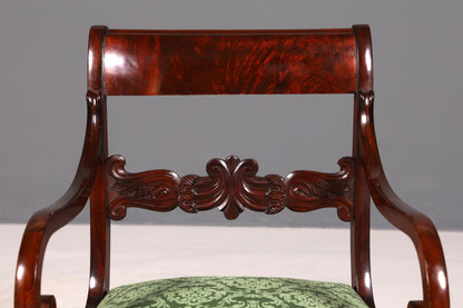 Wunderschöner Englischer Stuhl UK Küchenstuhl Antik Mahagoni Sekretär Stuhl Polsterstuhl 2 von 2