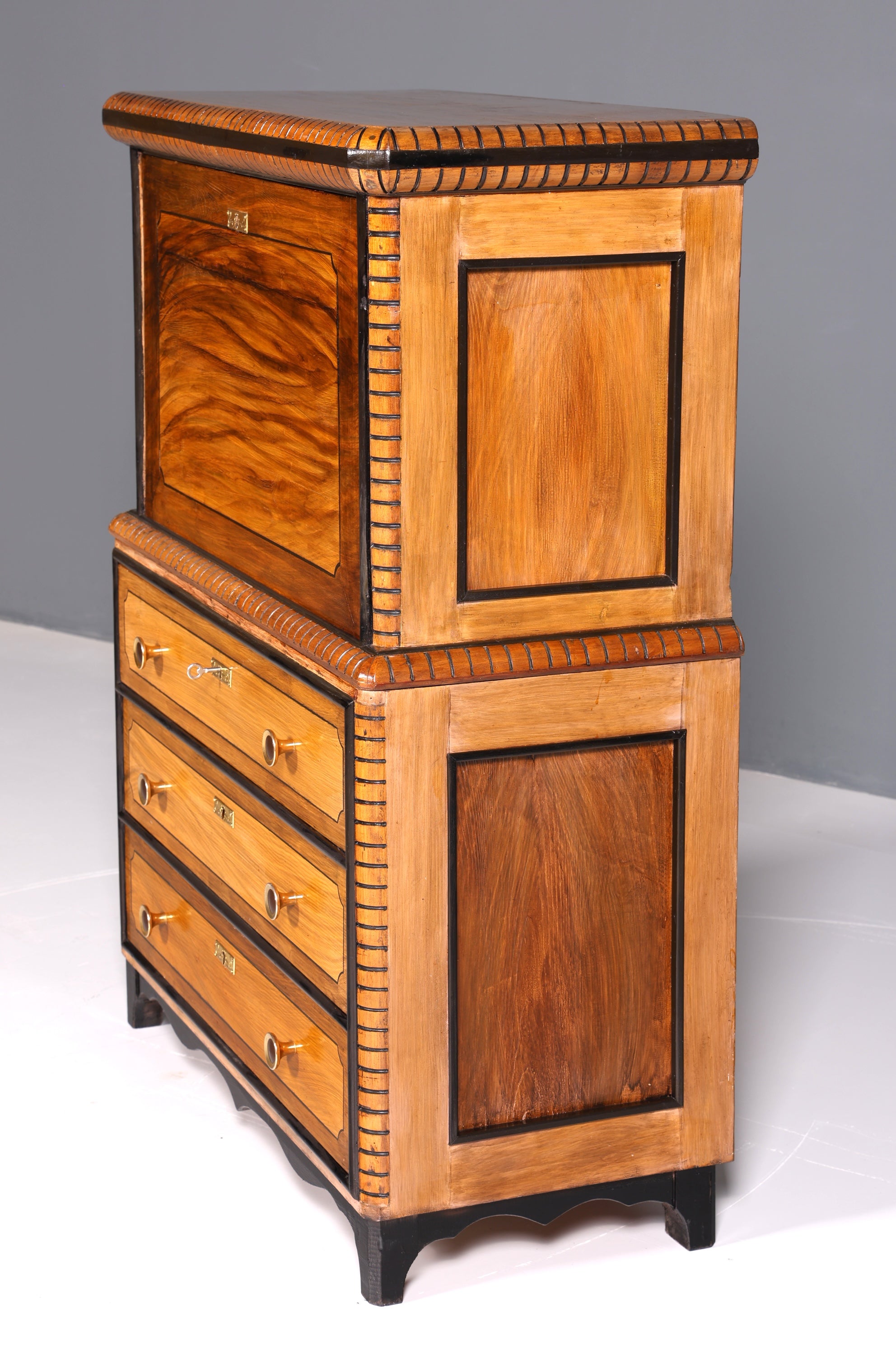 Wunderschöner Antik Sekretär echt Holz Schreibkommode Vertiko Schubladenkommode Schreibtisch