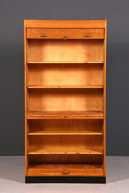 Schlichter Mid Century Rollladenschrank Bauhaus Apothekerschrank Art Deco Büro Aktenschrank