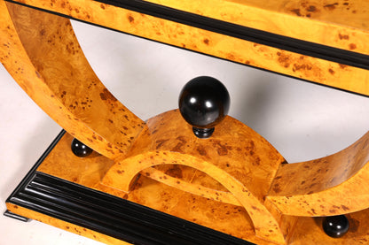 Wunderschöne Art Deco Stil Wandkonsole Flur Ablagetisch Birke Biedermeier Konsole Tisch