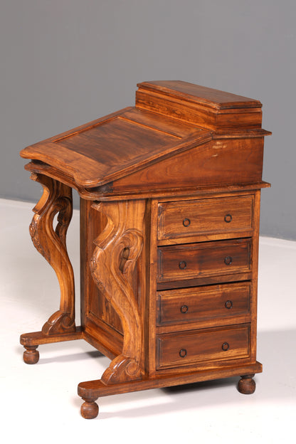Wunderschöner Englischer Davenport Schreibtisch Desk Sekretär Schreibkommode Viktiorianischen Stil Kommode Antik Vintage