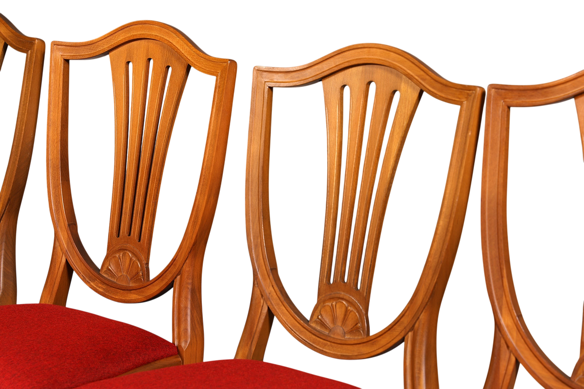 Wunderschöne 4er Set Englische Stühle Regency 60er Jahre Dining Chairs Antik Polsterstühle