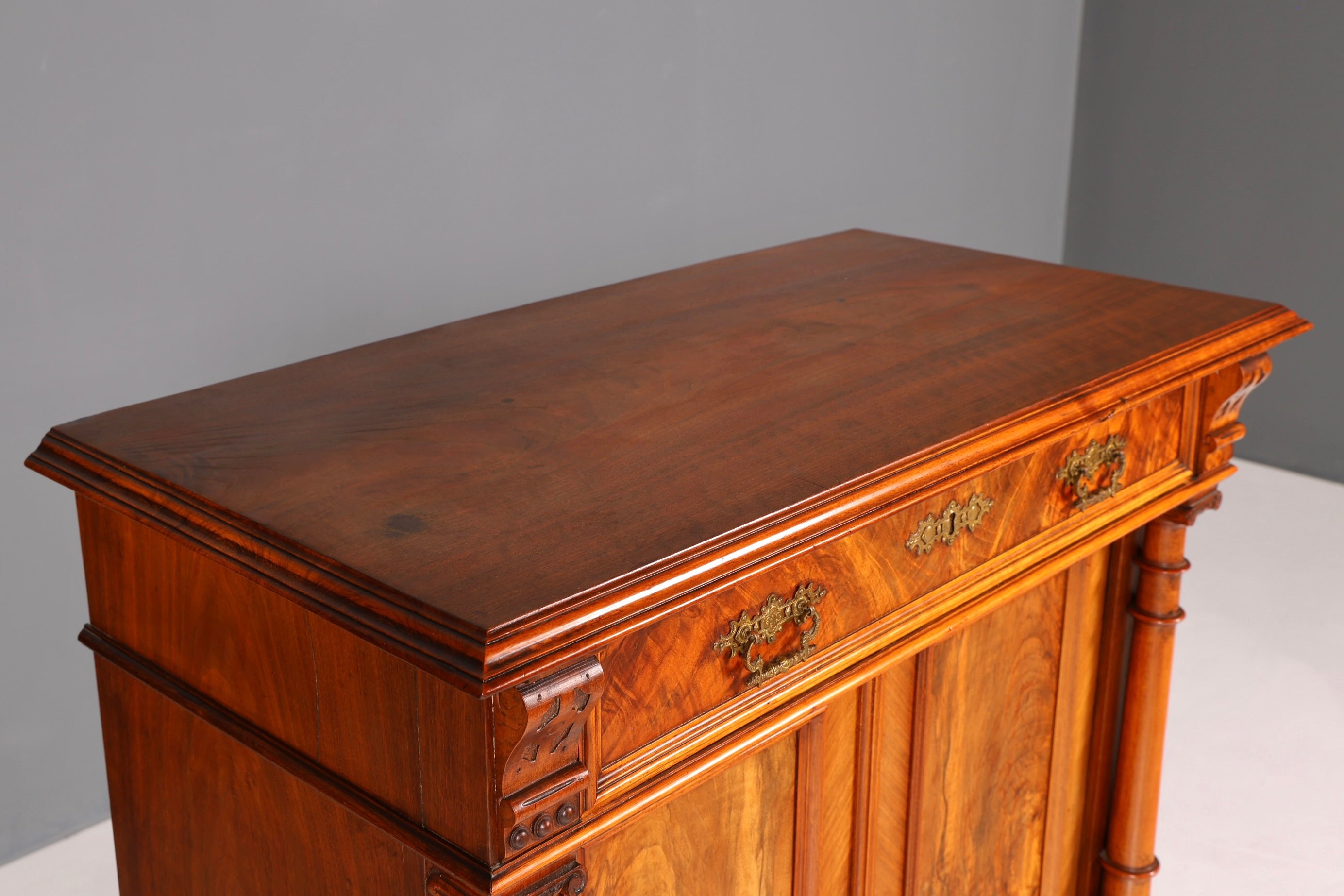 G108 Finish Traumhaftes Gründerzeit Vertiko Jugendstil Schrank Antik Highboard Kommode