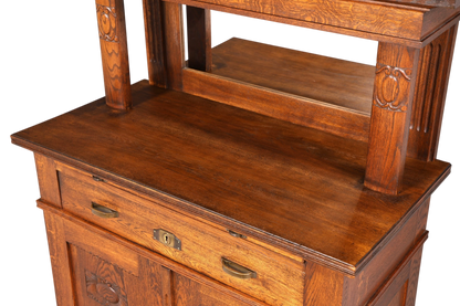 Wunderschönes Jugendstil Sideboard Antik Eiche Kredenz Buffet Anrichte Schrank Kommode