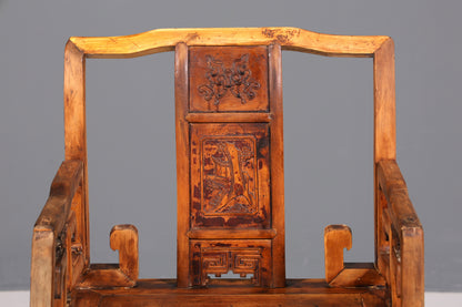 Wunderschöner Chinesischer Armlehnstuhl Stuhl China Ming Stil Qing Dynastie Holzstuhl Antik Asiatischer Sekretär Stuhl