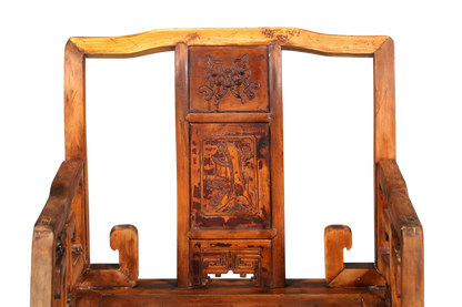Wunderschöner Chinesischer Armlehnstuhl Stuhl China Ming Stil Qing Dynastie Holzstuhl Antik Asiatischer Sekretär Stuhl