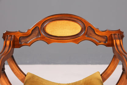 Wunderschöner Gründerzeit Stuhl Armlehnstuhl Antik echt Ritterstuhl Schreibtisch Scherenstuhl Stuhl Sekretär Stuhl Antik