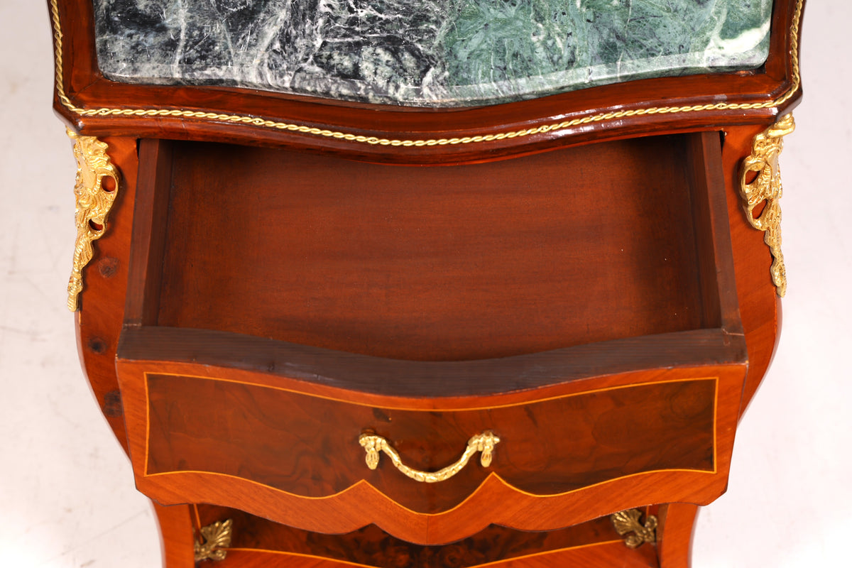 Traumhafter Louis XV Beistelltisch Barock Stil Ablagetisch Marmor Kommode Telefontisch