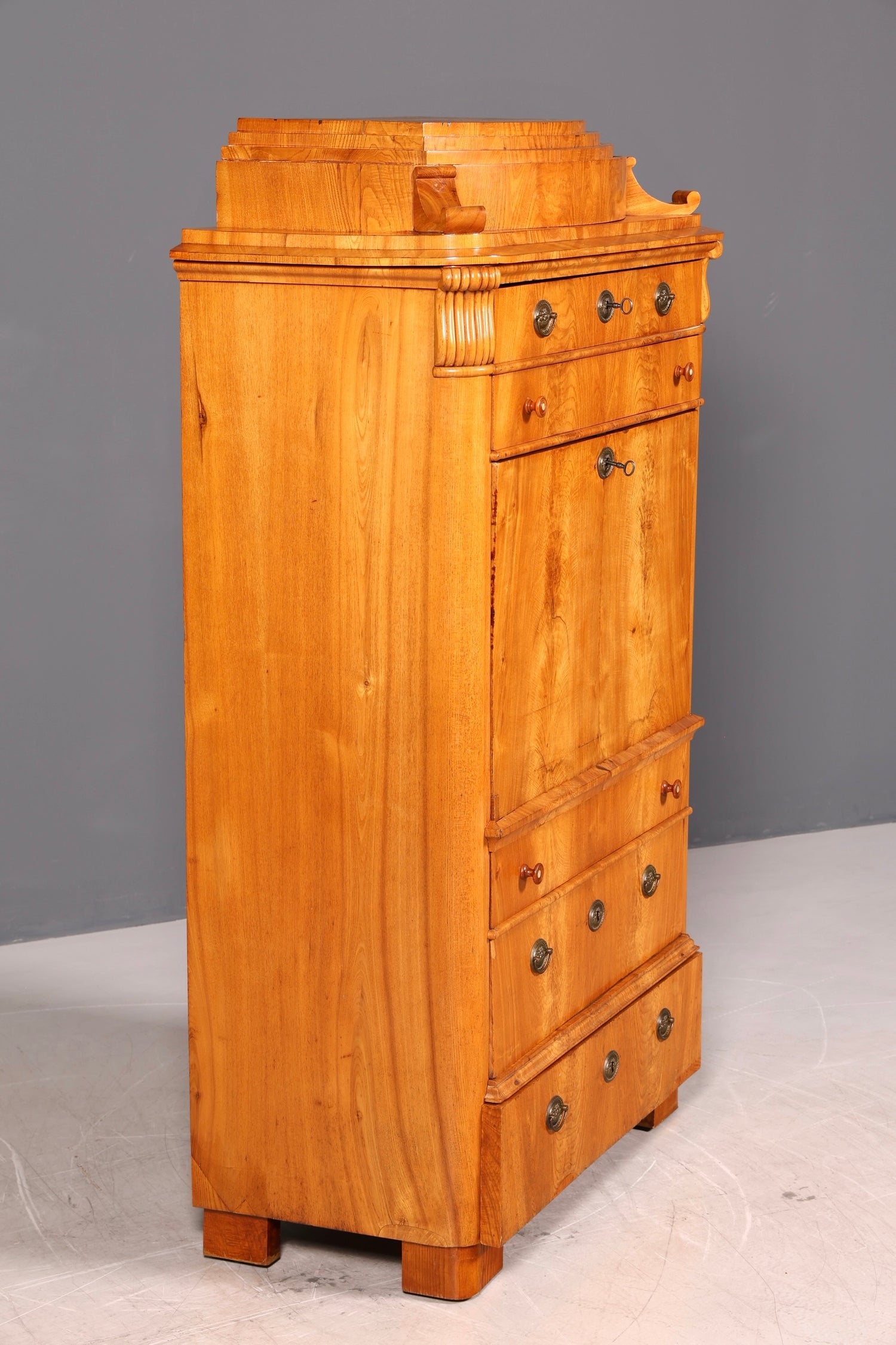 Wunderschöner Biedermeier Sekretär Schreibsekretär Vertiko Lousi Philippe Schreibtisch Massivholz