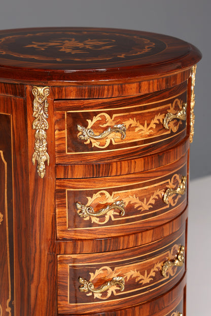 Dreamy Baroque style chest of drawers, vertico, drawer chest with inlaid details, 7 drawers