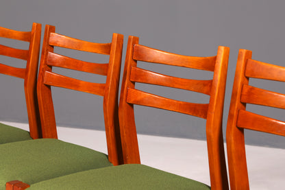 4x Mid Century Teak Holz Stühle Made in Denmark Retro Stuhlset Danish Design Vintage Küchenstühle