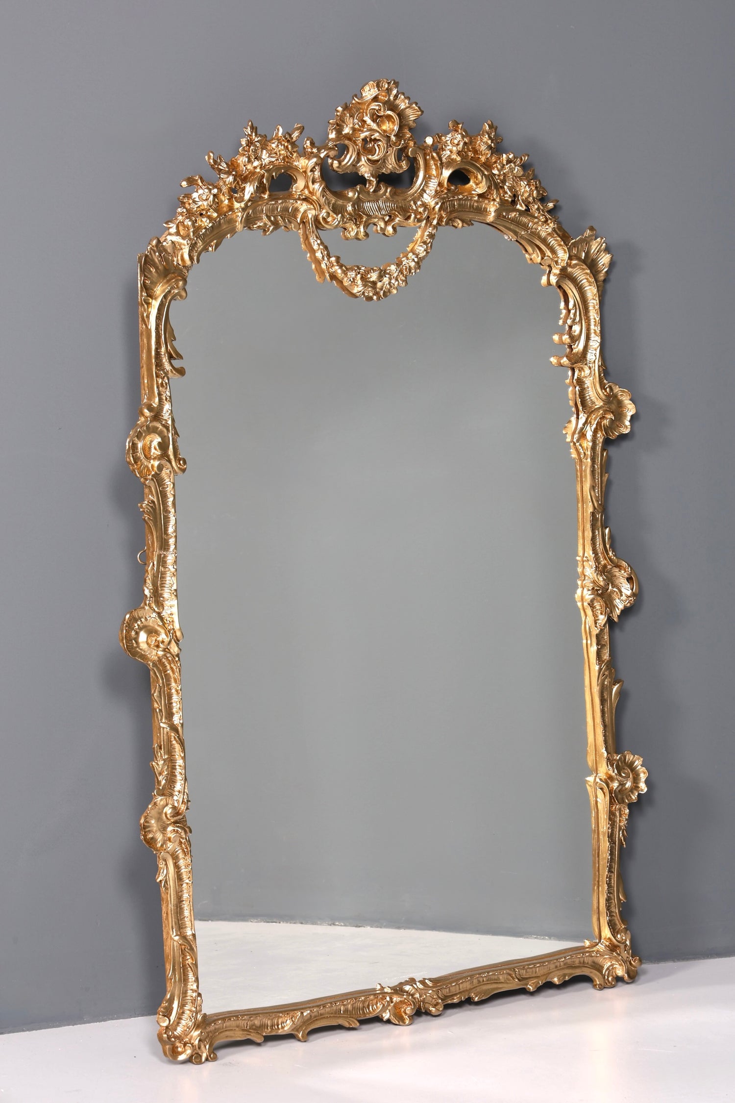 Wunderschöner Prunk Barock Stil Wandspiegel Ornamenten Gold Spiegel Flurspiegel Spiegel