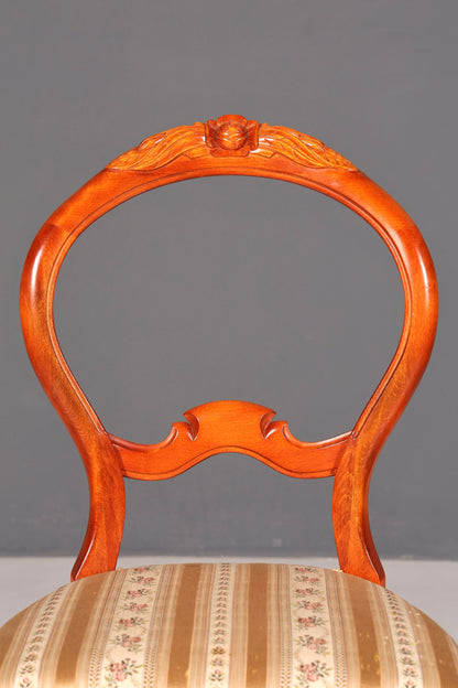 Traumhafter Louis Philippe Stuhl um 1880 Biedermeier Antik Sekretär Stuhl Echt Holz Polsterstuhl Esszimmerstuhl Vintage