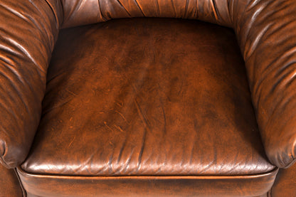 Wunderschöner Original Chesterfield Ledersessel Echt Leder Englisch Herrensessel Vintage