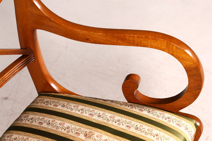 Wunderschöner Englischer Stuhl UK Armlehnstuhl Antik Stil Regency Sekretär Stuhl Eibe Polsterstuhl 4 von 5