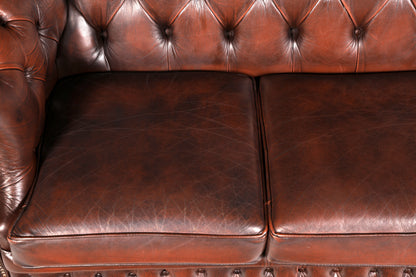 Wunderschönes Original Chesterfield Centurion Sofa 3-Sitzer Echt Leder Couch Englisch Ledersofa Vintage