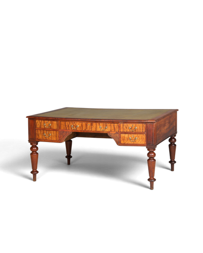 Wunderschöner Englischer XXL Schreibtisch Englisch Partner Desk Leder Auflage Antik Stil Bürotisch Office Desk